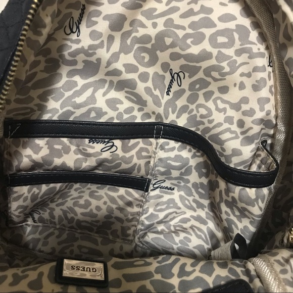 Guess Larson Quilted Black Mini Backpack - Picture 10 of 11
